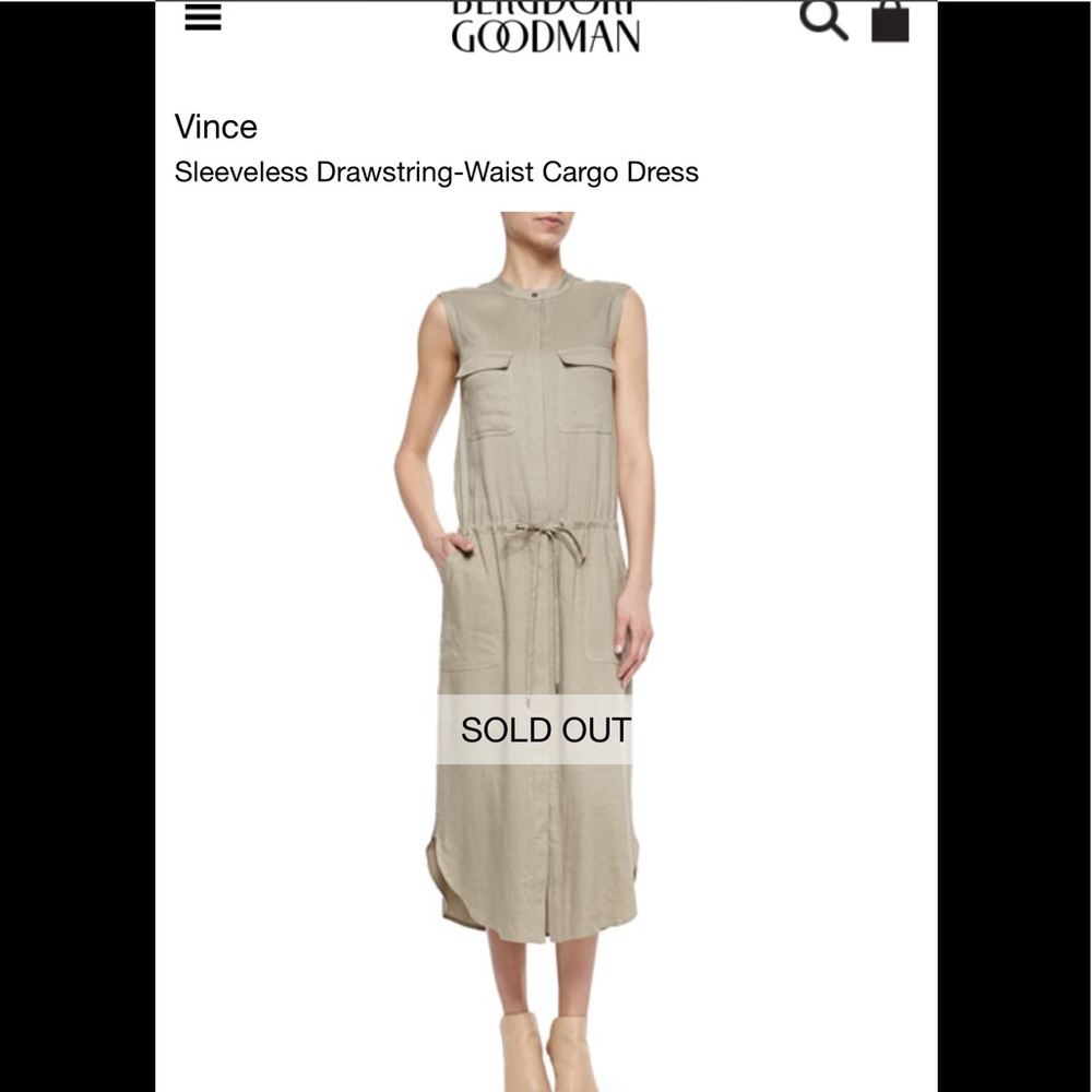 Vince Sleeveless Cargo Dress - Picture 1 of 8